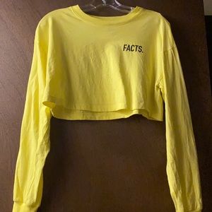forever 21 small yellow crop top